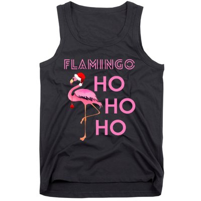 Christmas Winter Season Holiday Flamingo Ho Ho Xmas Tank Top