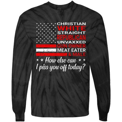 Christian White Straight Republican Unvaxxed Gun Owner Tie-Dye Long Sleeve Shirt