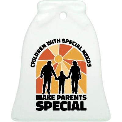 Children With Special Needs Make Parents Special Ceramic Bell Ornament