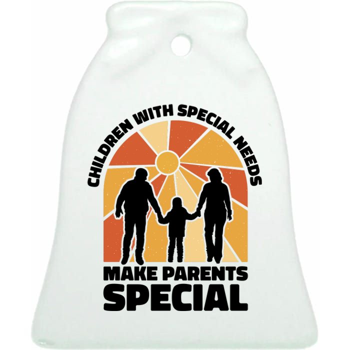 Children With Special Needs Make Parents Special Ceramic Bell Ornament