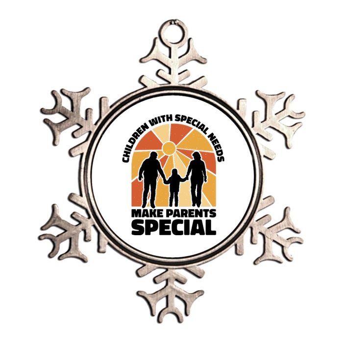 Children With Special Needs Make Parents Special Metallic Star Ornament