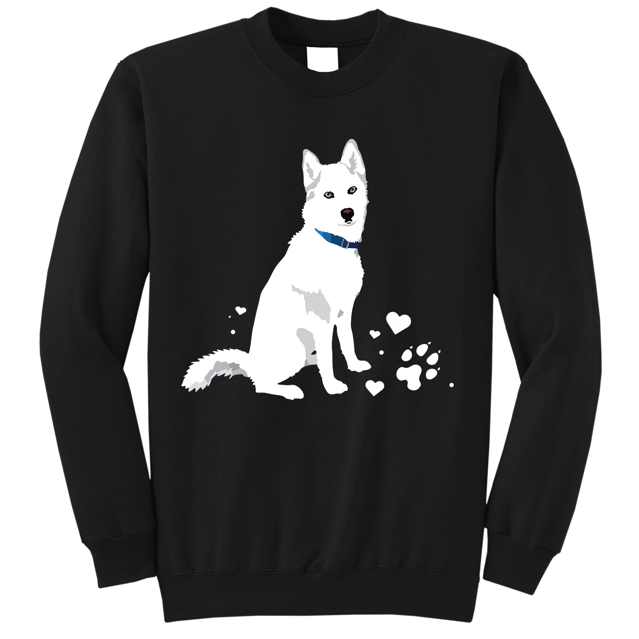 Cute White Siberian Husky Sweet White Snow Dog Sweatshirt