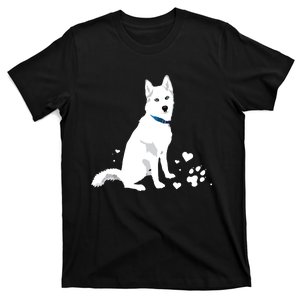 Cute White Siberian Husky Sweet White Snow Dog T-Shirt