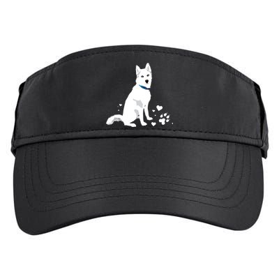 Cute White Siberian Husky Sweet White Snow Dog Adult Drive Performance Visor