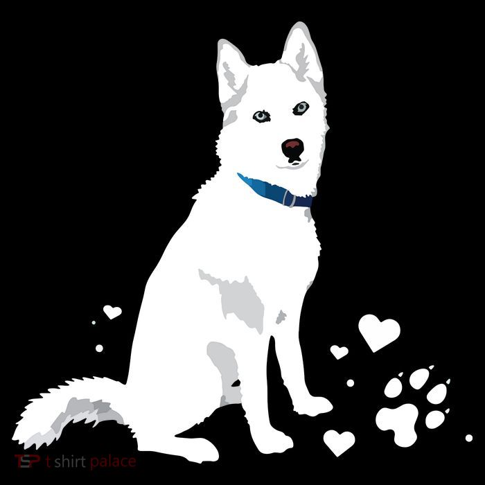 Cute White Siberian Husky Sweet White Snow Dog Premium T-Shirt