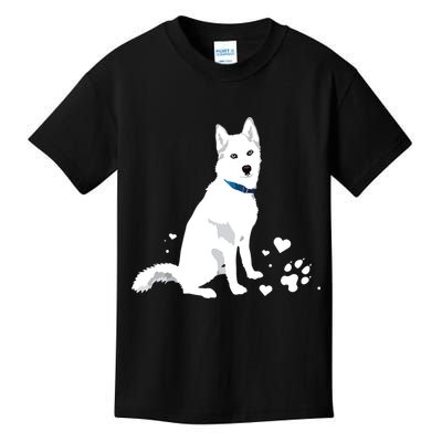 Cute White Siberian Husky Sweet White Snow Dog Kids T-Shirt