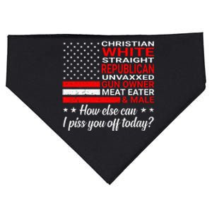 Christian White Straight Republican Unvaxxed Gun Owner USA-Made Doggie Bandana