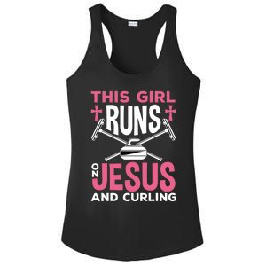 Curling Winter Sport Jesus And Curling Meaningful Gift Ladies PosiCharge Competitor Racerback Tank