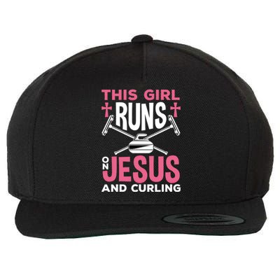 Curling Winter Sport Jesus And Curling Meaningful Gift Wool Snapback Cap