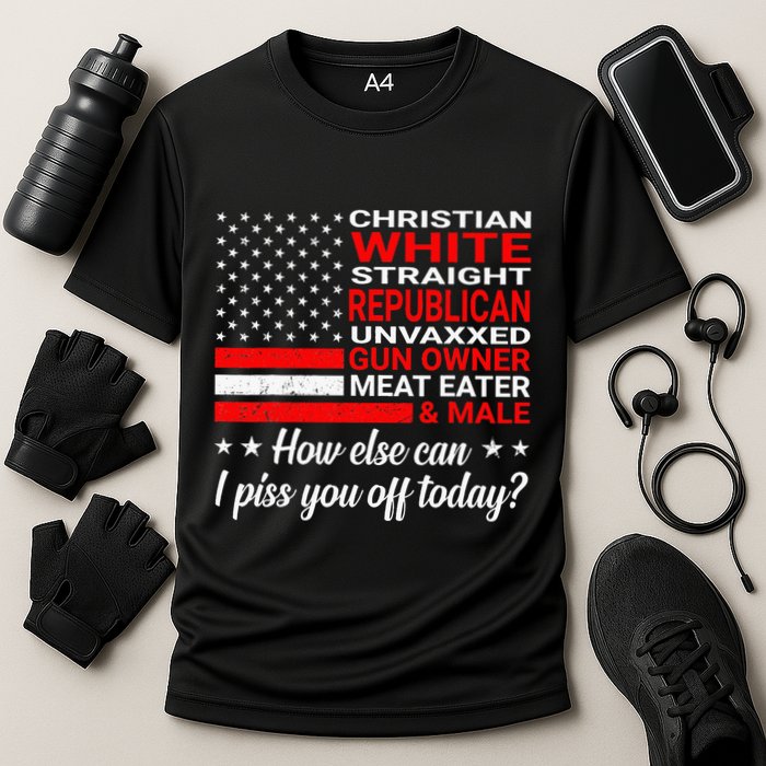 Christian White Straight Republican Unvaxxed Gun Owner Cooling Performance Crew T-Shirt