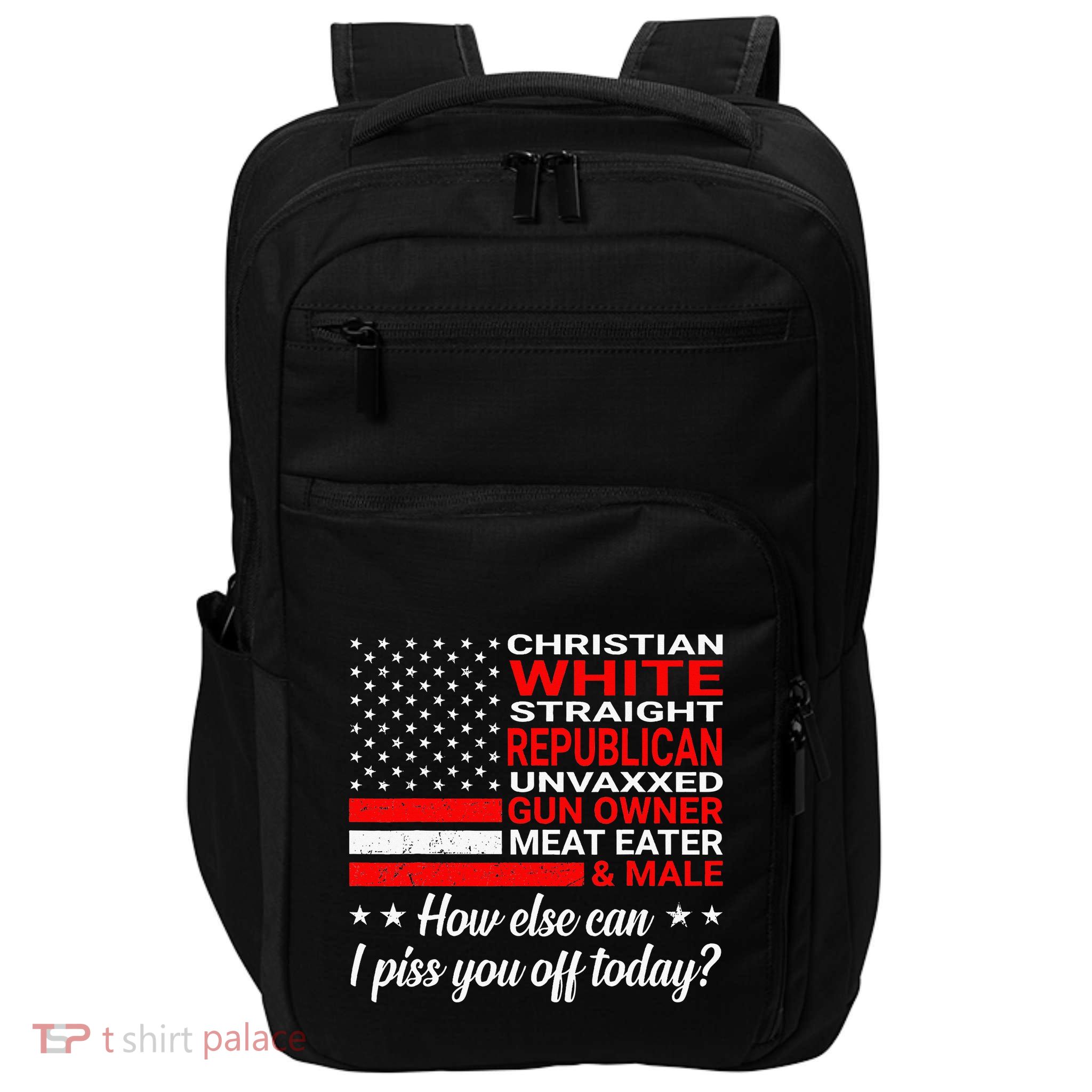 Christian White Straight Republican Unvaxxed Gun Owner Impact Tech Backpack