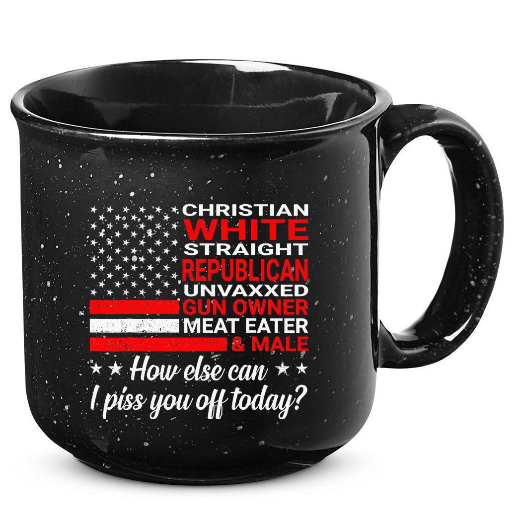 Christian White Straight Republican Unvaxxed Gun Owner 15oz Campfire Ceramic Mug