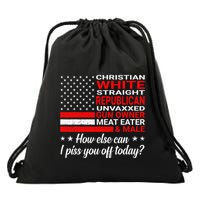 Christian White Straight Republican Unvaxxed Gun Owner Drawstring Bag