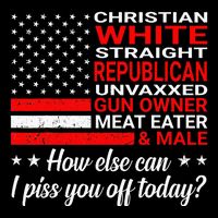 Christian White Straight Republican Unvaxxed Gun Owner Drawstring Bag