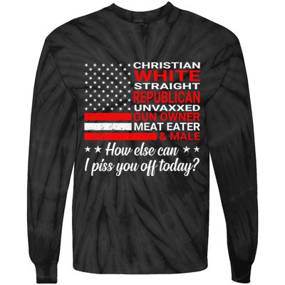 Christian White Straight Republican Unvaxxed Gun Owner Tie-Dye Long Sleeve Shirt