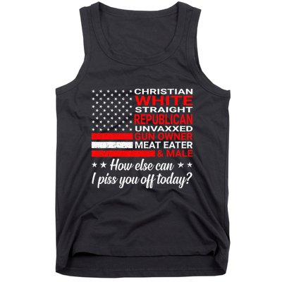 Christian White Straight Republican Unvaxxed Gun Owner Tank Top