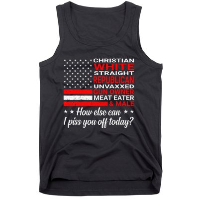 Christian White Straight Republican Unvaxxed Gun Owner Tank Top