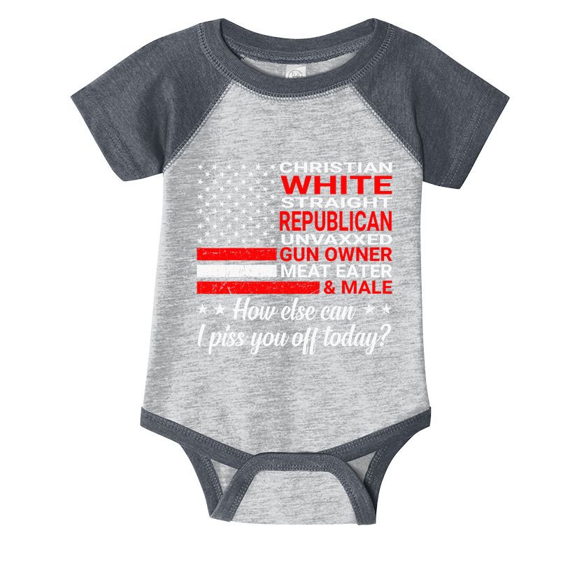 Christian White Straight Republican Unvaxxed Gun Owner Infant Baby Jersey Bodysuit