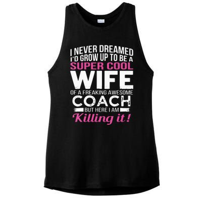 Coachs Wife Shirts Funny Gift For Wife Of Coach Ladies PosiCharge Tri-Blend Wicking Tank