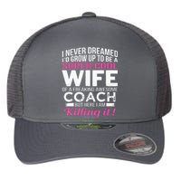 Coachs Wife Shirts Funny Gift For Wife Of Coach Flexfit Unipanel Trucker Cap