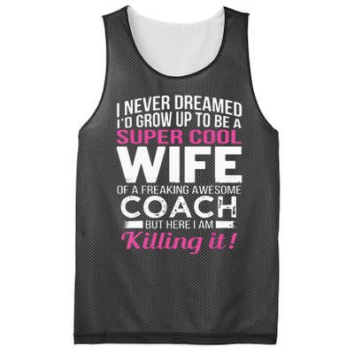 Coachs Wife Shirts Funny Gift For Wife Of Coach Mesh Reversible Basketball Jersey Tank