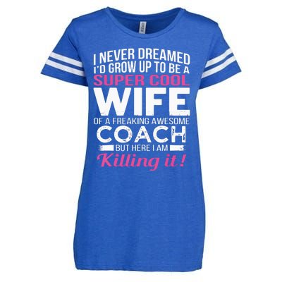 Coachs Wife Shirts Funny Gift For Wife Of Coach Enza Ladies Jersey Football T-Shirt