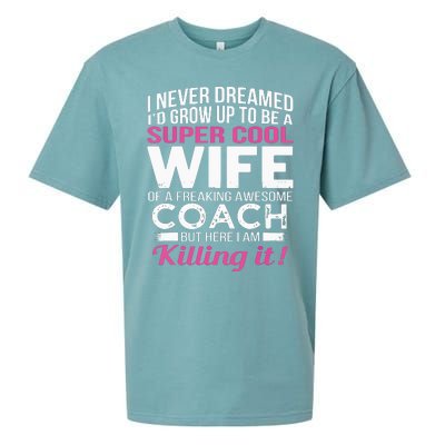 Coachs Wife Shirts Funny Gift For Wife Of Coach Sueded Cloud Jersey T-Shirt