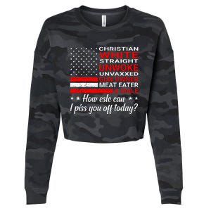 Christian White Straight Unwoke Unvaxxed Gun Owner Cropped Pullover Crew