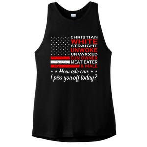 Christian White Straight Unwoke Unvaxxed Gun Owner Ladies PosiCharge Tri-Blend Wicking Tank