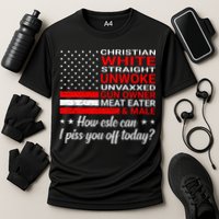 Christian White Straight Unwoke Unvaxxed Gun Owner Performance Shirt