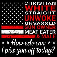 Christian White Straight Unwoke Unvaxxed Gun Owner 7-Panel Snapback Hat