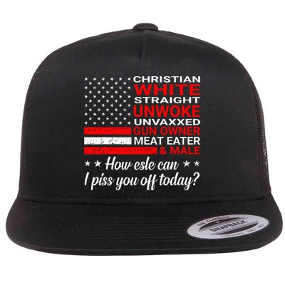 Christian White Straight Unwoke Unvaxxed Gun Owner Flatbill Hat