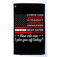 Christian White Straight Unwoke Unvaxxed Gun Owner Golf Towel