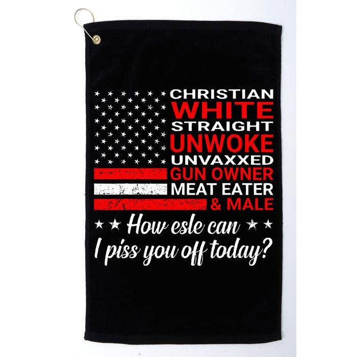 Christian White Straight Unwoke Unvaxxed Gun Owner Golf Towel