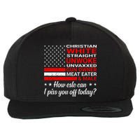 Christian White Straight Unwoke Unvaxxed Gun Owner Wool Snapback Cap