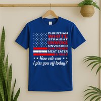 Christian White Straight Unwoke Unvaxxed Gun Owner T-Shirt