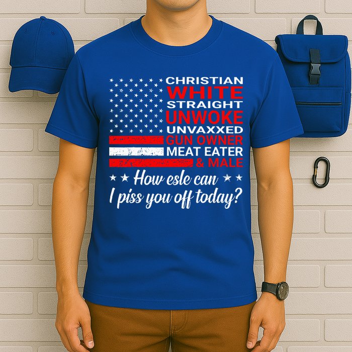 Christian White Straight Unwoke Unvaxxed Gun Owner T-Shirt