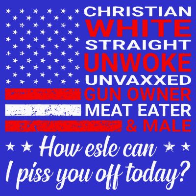 Christian White Straight Unwoke Unvaxxed Gun Owner T-Shirt
