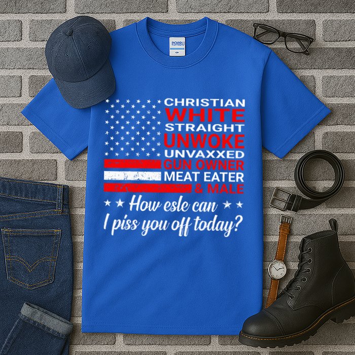 Christian White Straight Unwoke Unvaxxed Gun Owner Tall T-Shirt