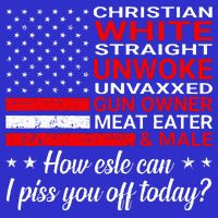 Christian White Straight Unwoke Unvaxxed Gun Owner Button