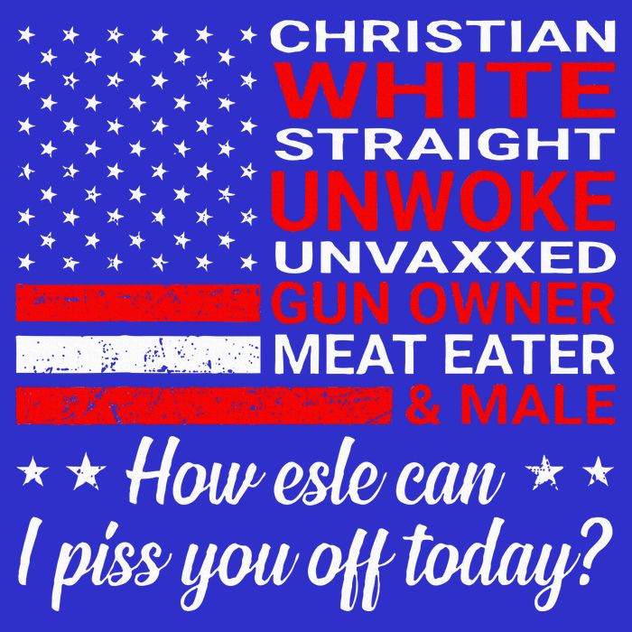 Christian White Straight Unwoke Unvaxxed Gun Owner Button