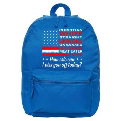 Christian White Straight Unwoke Unvaxxed Gun Owner 16 in Basic Backpack