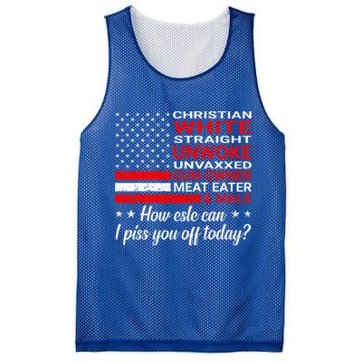 Christian White Straight Unwoke Unvaxxed Gun Owner Mesh Reversible Basketball Jersey Tank