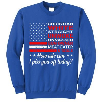 Christian White Straight Unwoke Unvaxxed Gun Owner Tall Sweatshirt