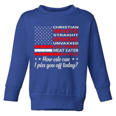 Christian White Straight Unwoke Unvaxxed Gun Owner Toddler Sweatshirt