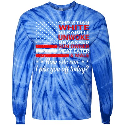 Christian White Straight Unwoke Unvaxxed Gun Owner Tie-Dye Long Sleeve Shirt