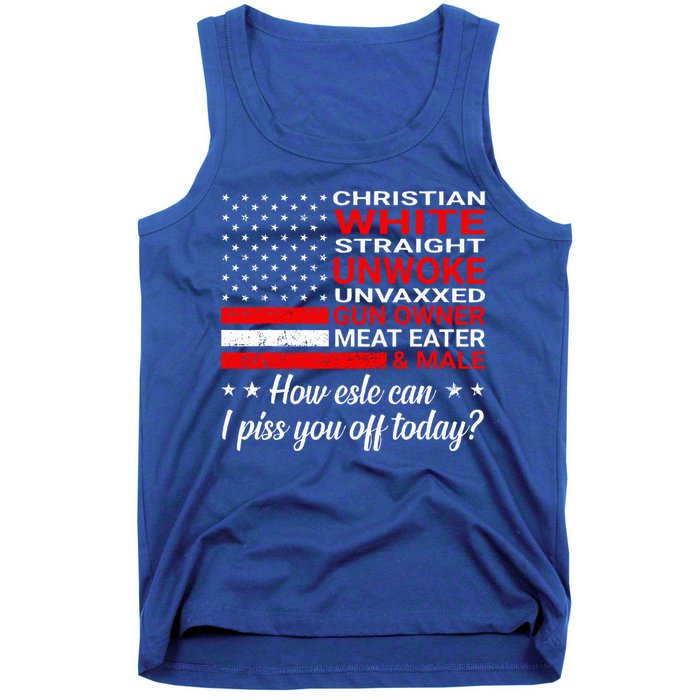Christian White Straight Unwoke Unvaxxed Gun Owner Tank Top