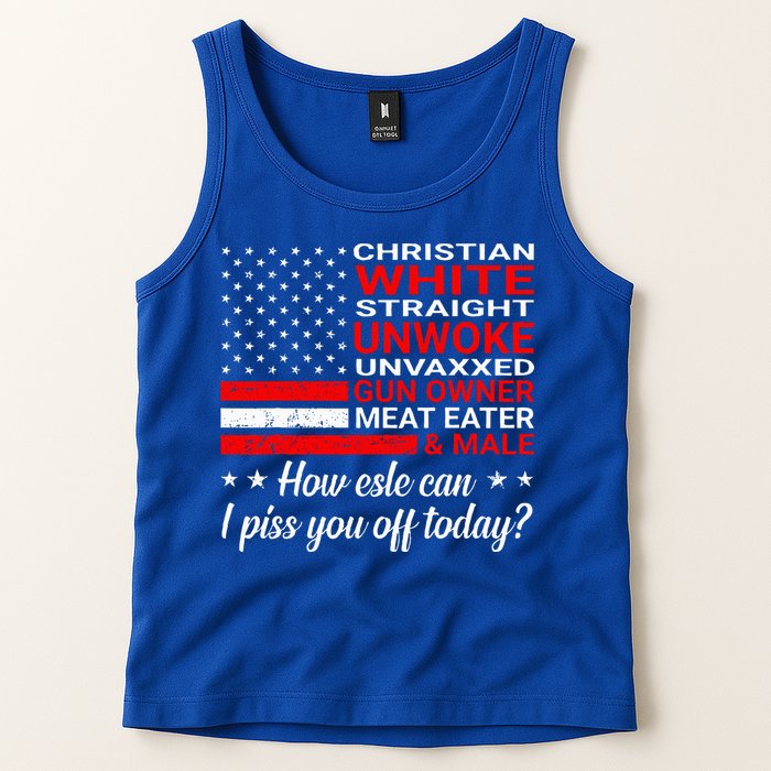 Christian White Straight Unwoke Unvaxxed Gun Owner Tank Top