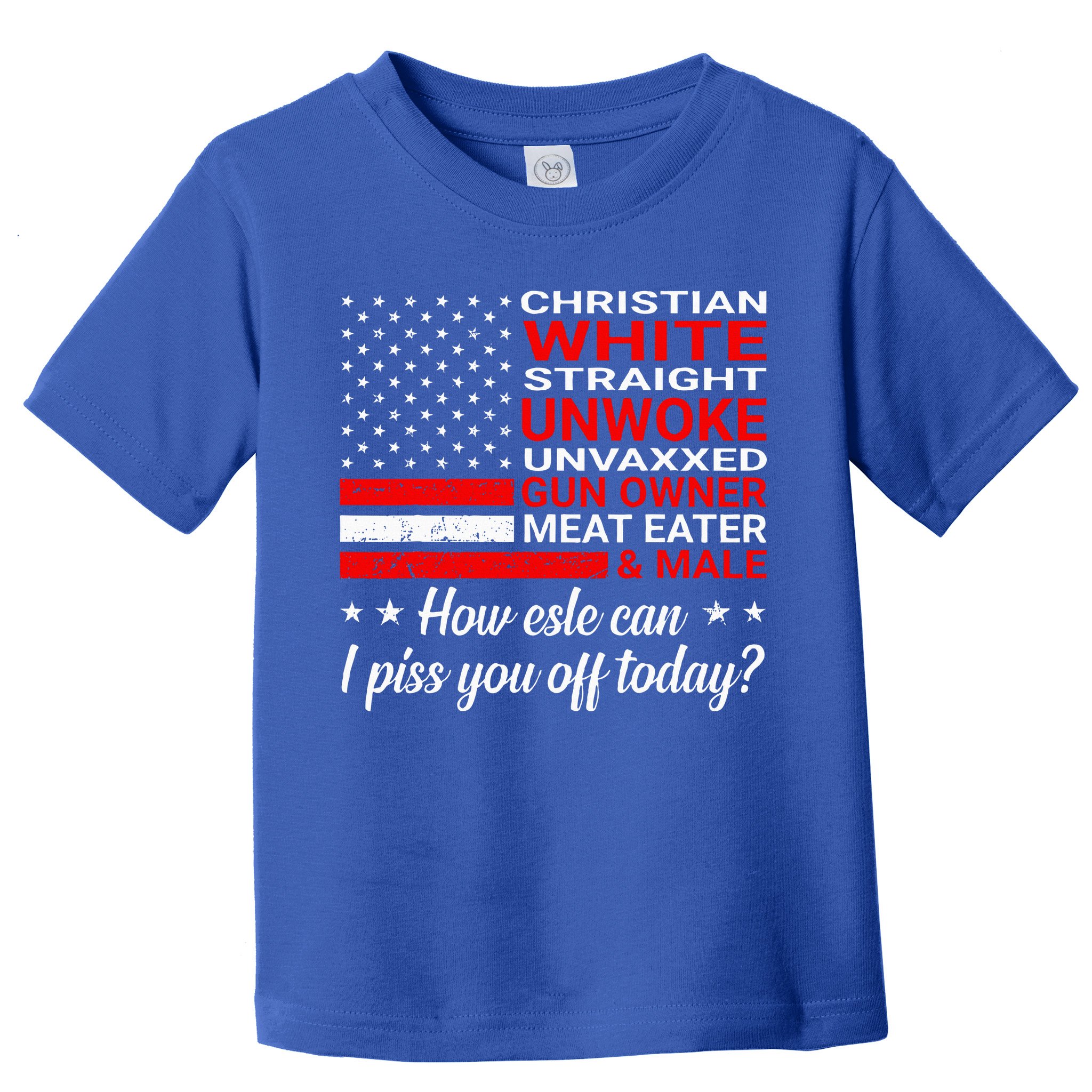 Christian White Straight Unwoke Unvaxxed Gun Owner Toddler T-Shirt