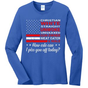 Christian White Straight Unwoke Unvaxxed Gun Owner Ladies Long Sleeve Shirt